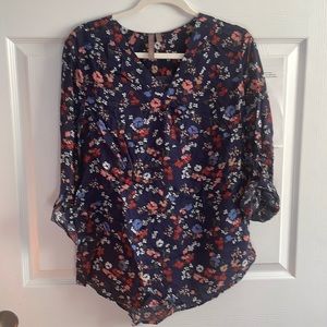 Brina & Em | Lemmy V-Neck Top | M | Navy